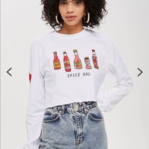 COPY - Topshop White “Spice Gal” Crop Top